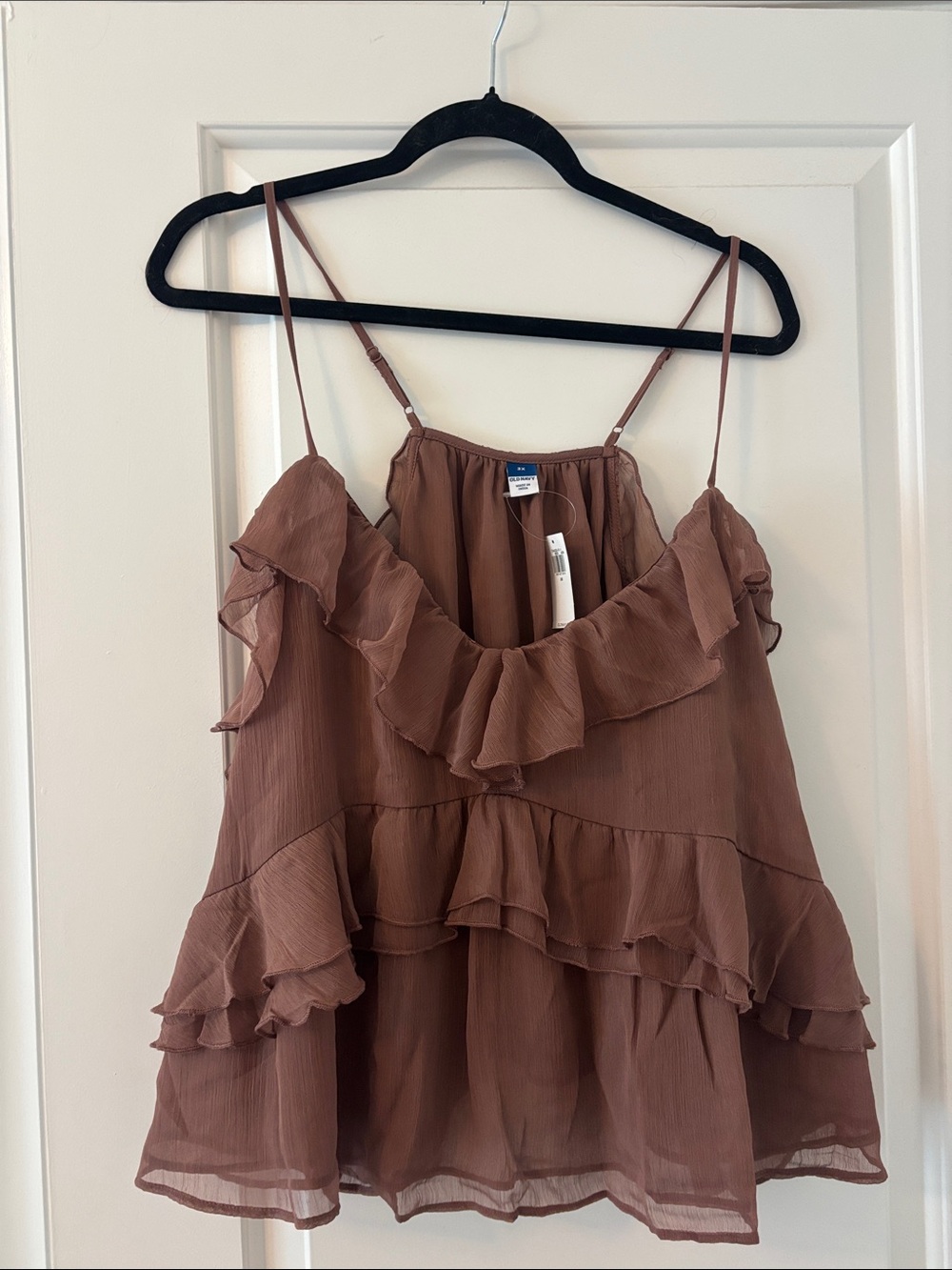 Old Navy Mauve-Brown Ruffle Camisole